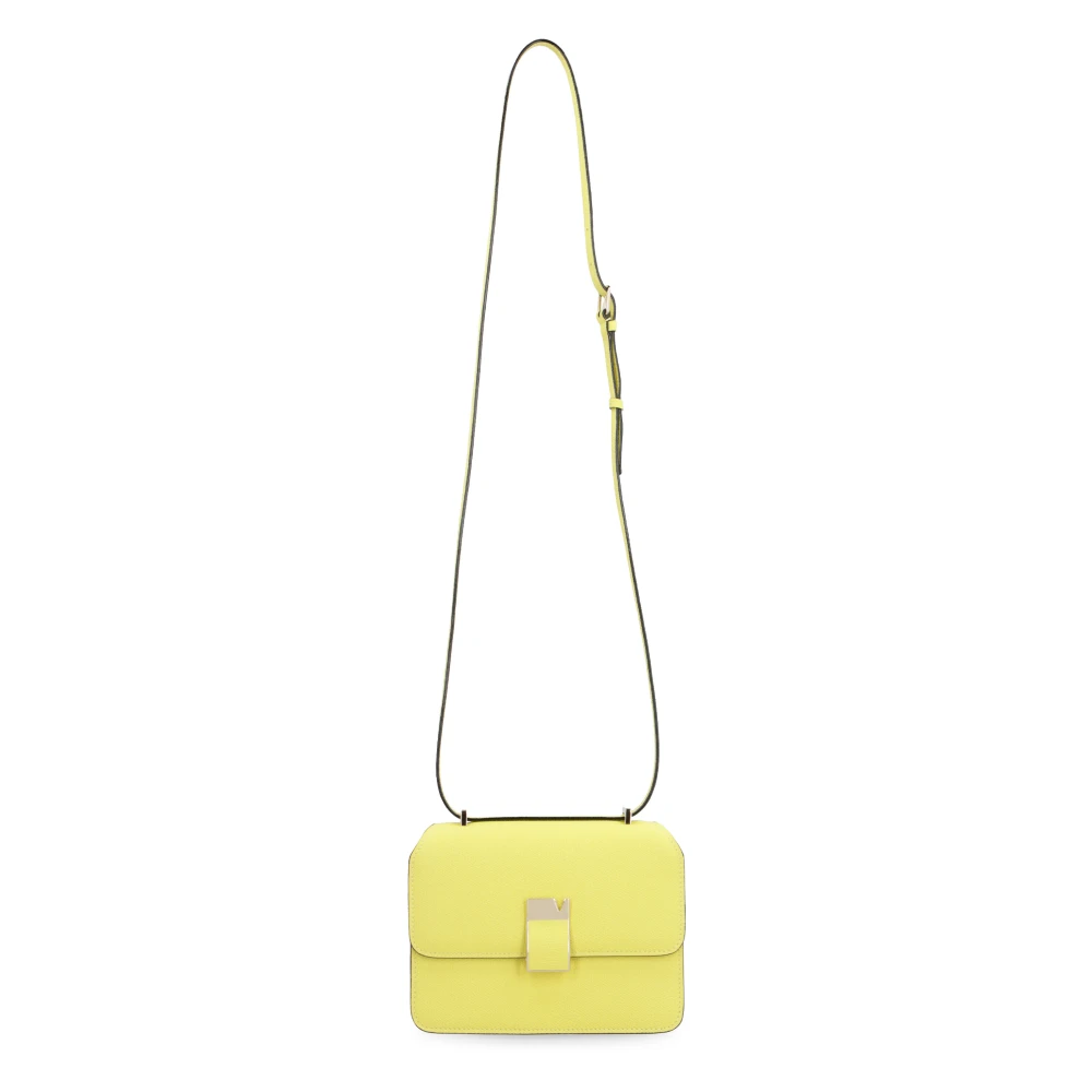 Valextra Mini leren crossbody tas Yellow Dames