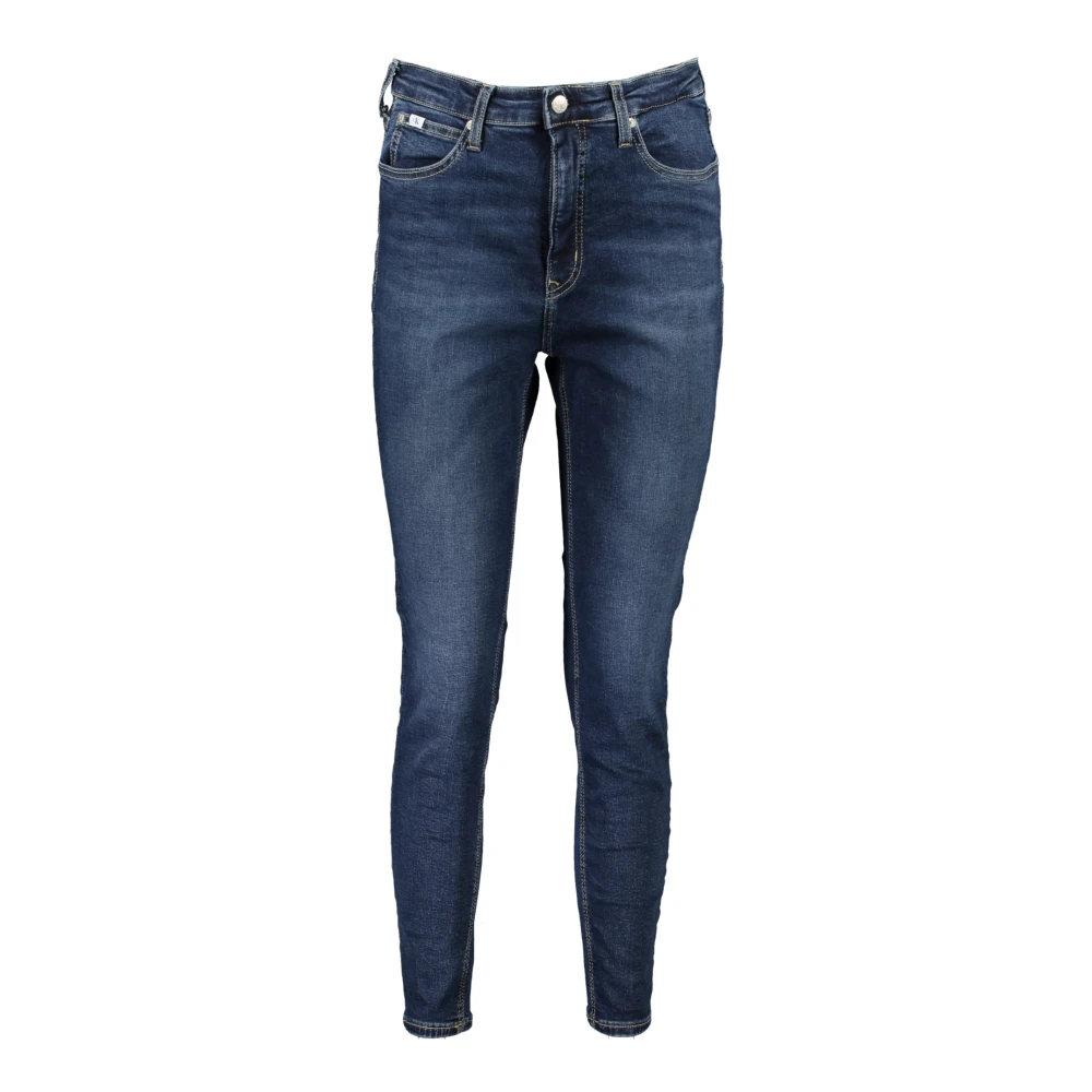Calvin Klein Women's Blue Denim Super Skinny Ankle Jeans