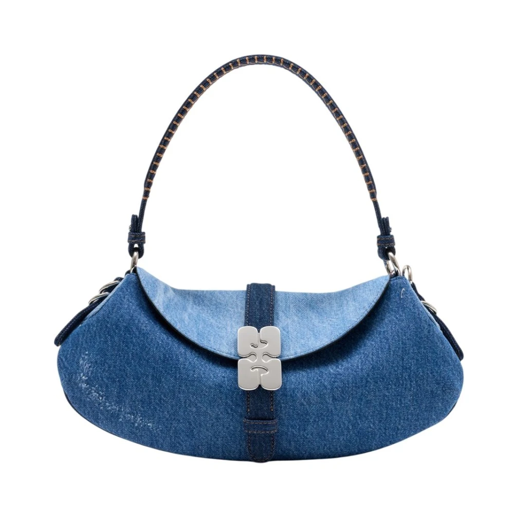 Ganni Women's Blue B-Kat Bag - Shoulder Bags - One Size - Bags