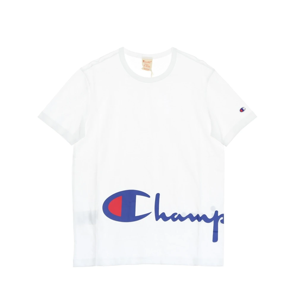 Champion Witte Crewneck T-shirt voor mannen White Heren