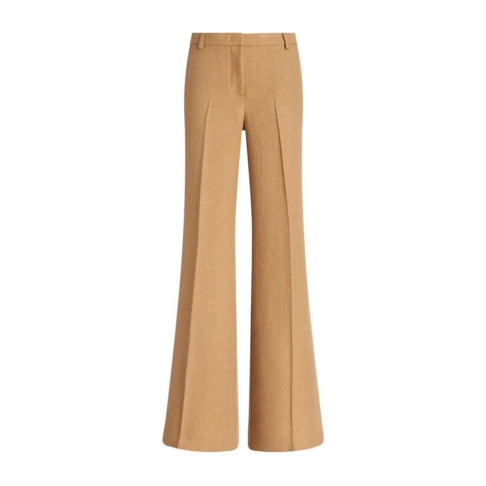 ETRO Elegant Wide Trousers for Women Beige Dames