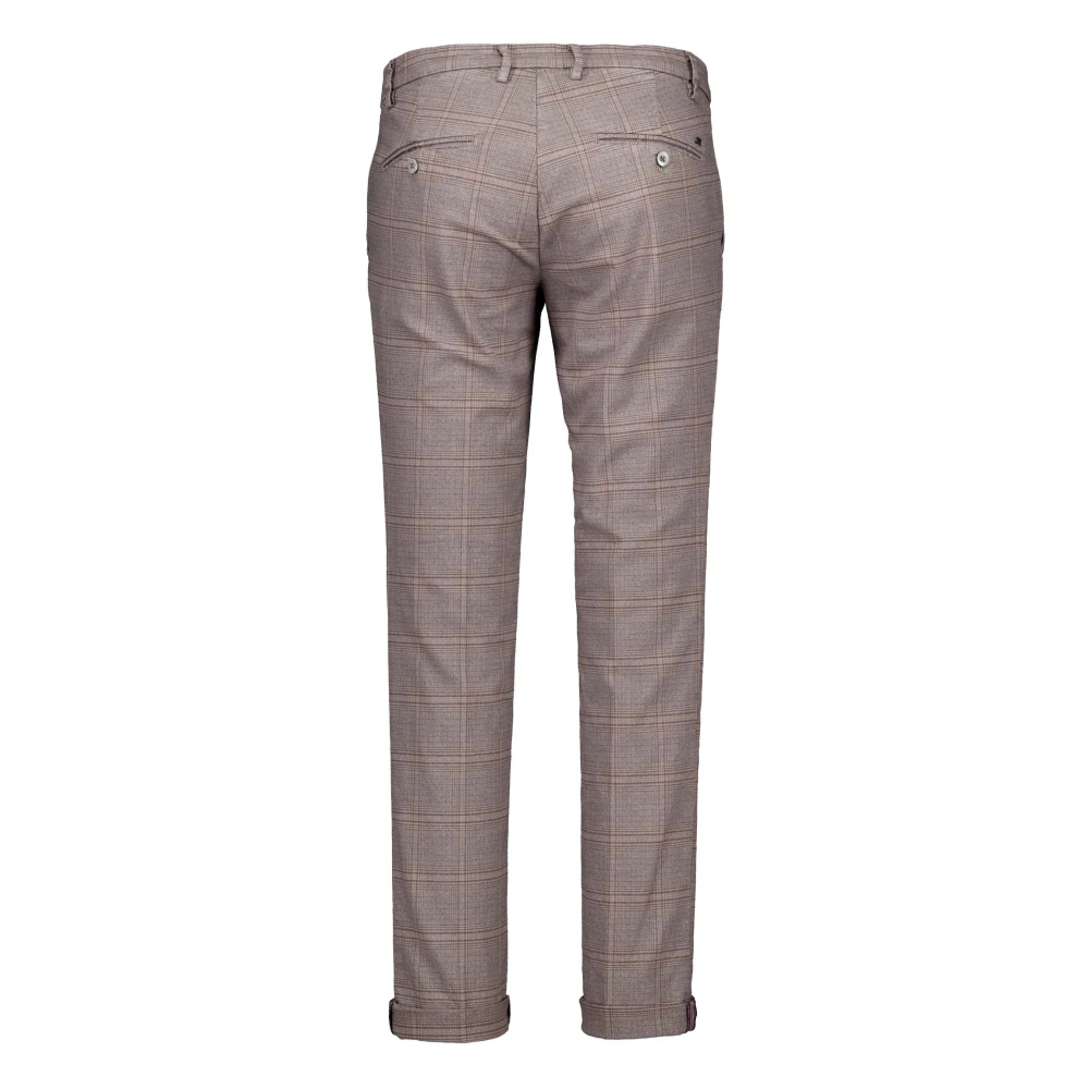 Mason's Geruite broek Gray Heren