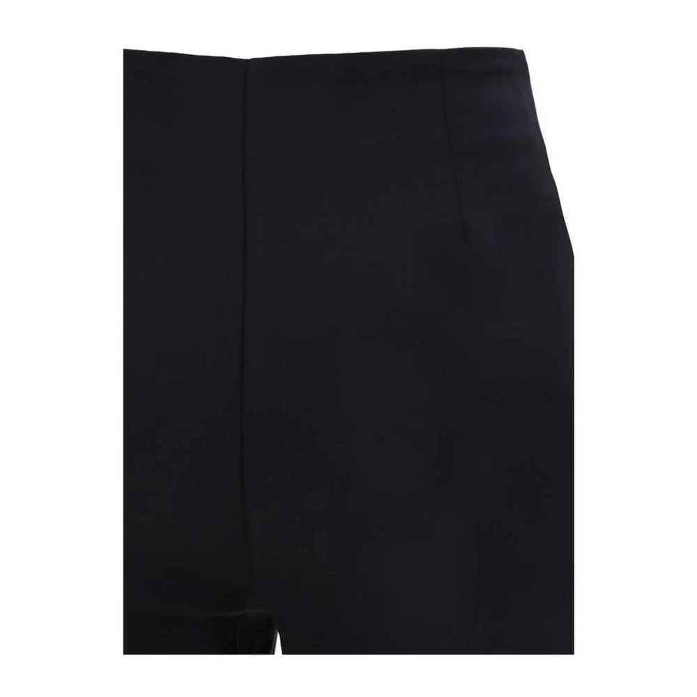 Róhe Monochrome katoenen broek met verborgen rits Black Dames
