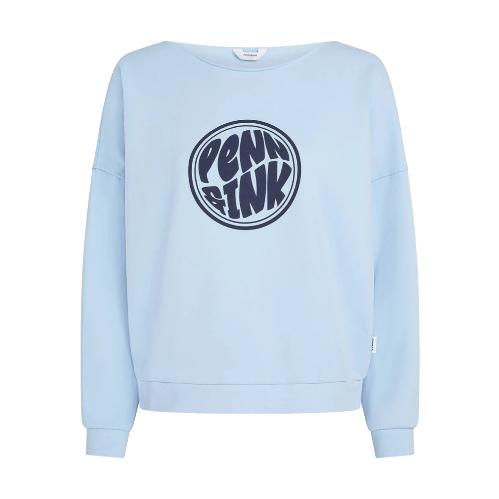 Penn&Ink N.Y Sweater Print Stijlvolle Sweater Blue Dames