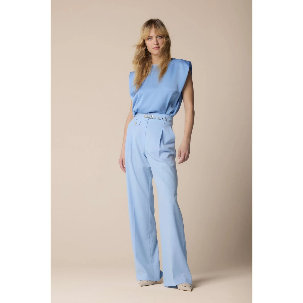 Kocca Stijlvolle Wijde Broek Blue Dames