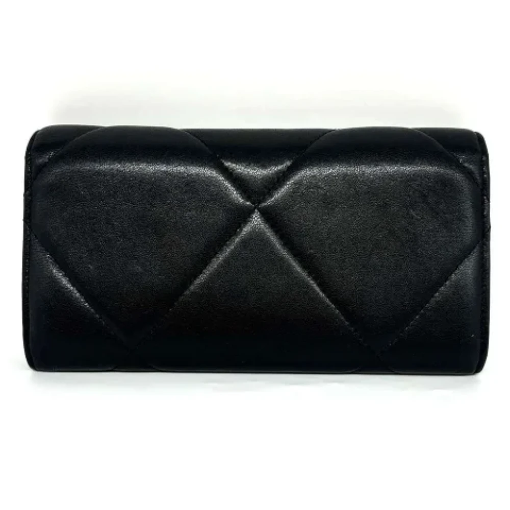 Chanel Vintage Pre-owned Leather wallets Black Dames