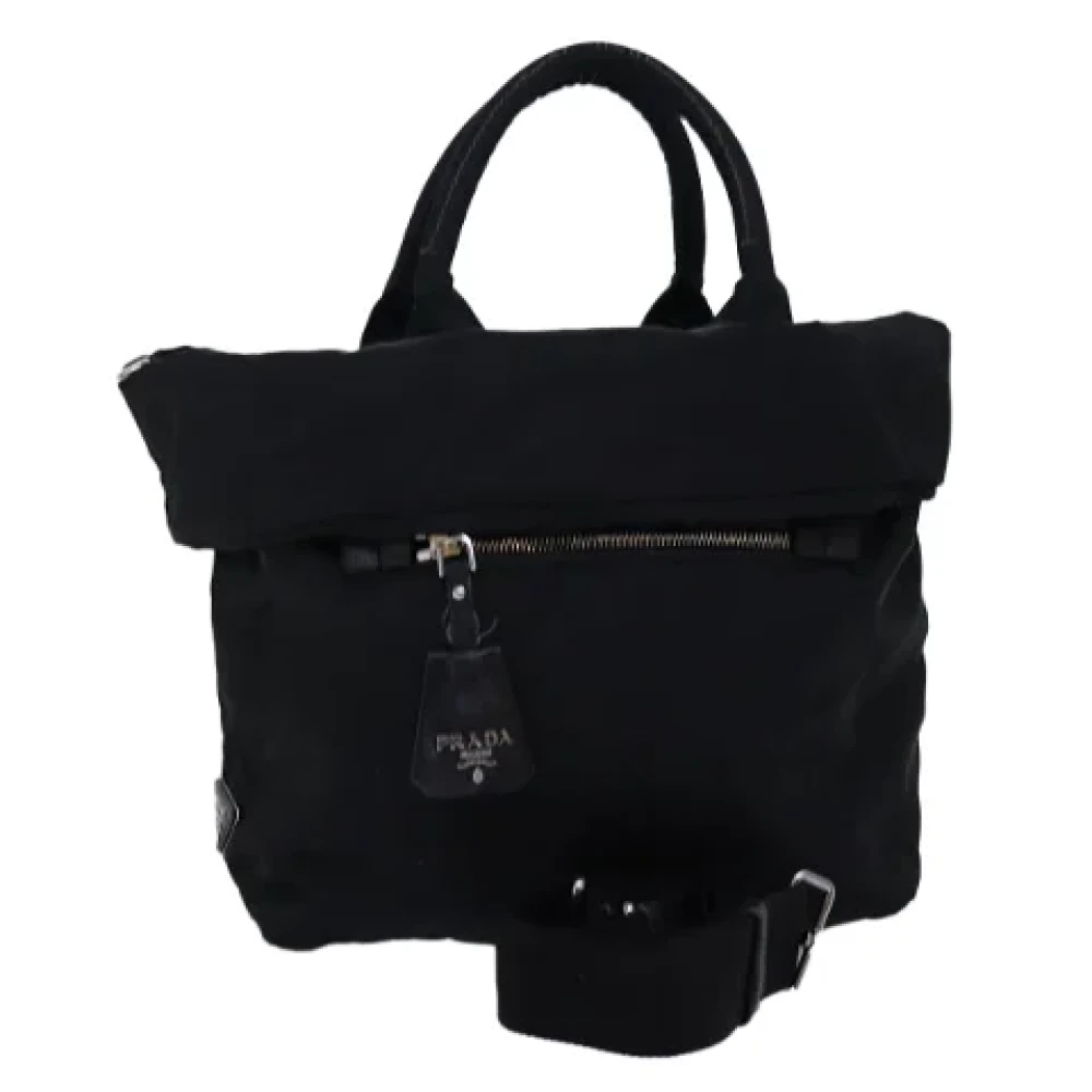 Prada Vintage Pre-owned Nylon prada-bags Black Dames