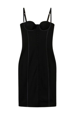 Abito longuette bustier con ganci