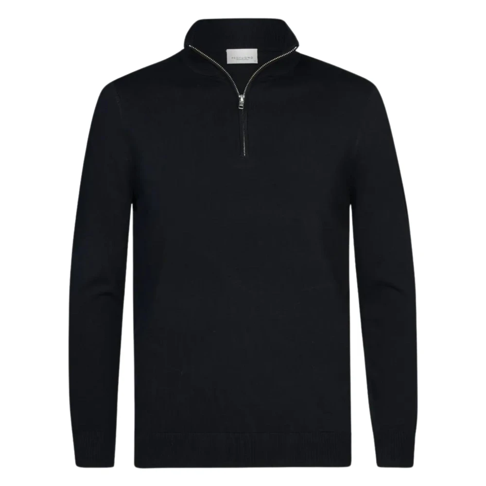 Profuomo Half Zip Pullover Luxury Navy