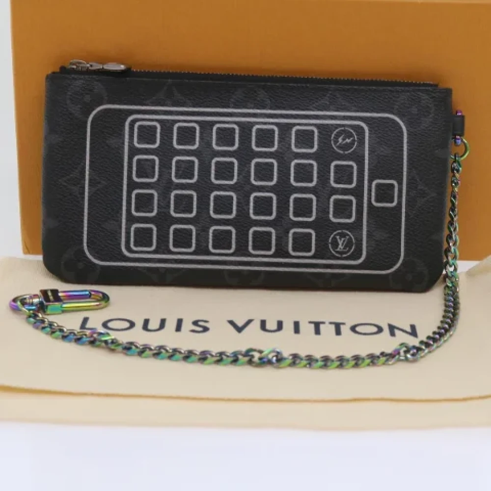 Louis Vuitton Vintage Pre-owned Canvas clutches Black Dames