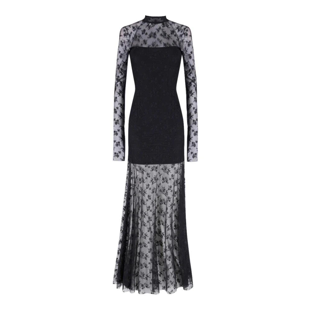Aniye By Zwarte Kant Lange Jurk Black Dames