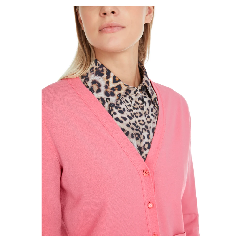 Marc Cain Klassieke Gebreide Vest Pink Dames