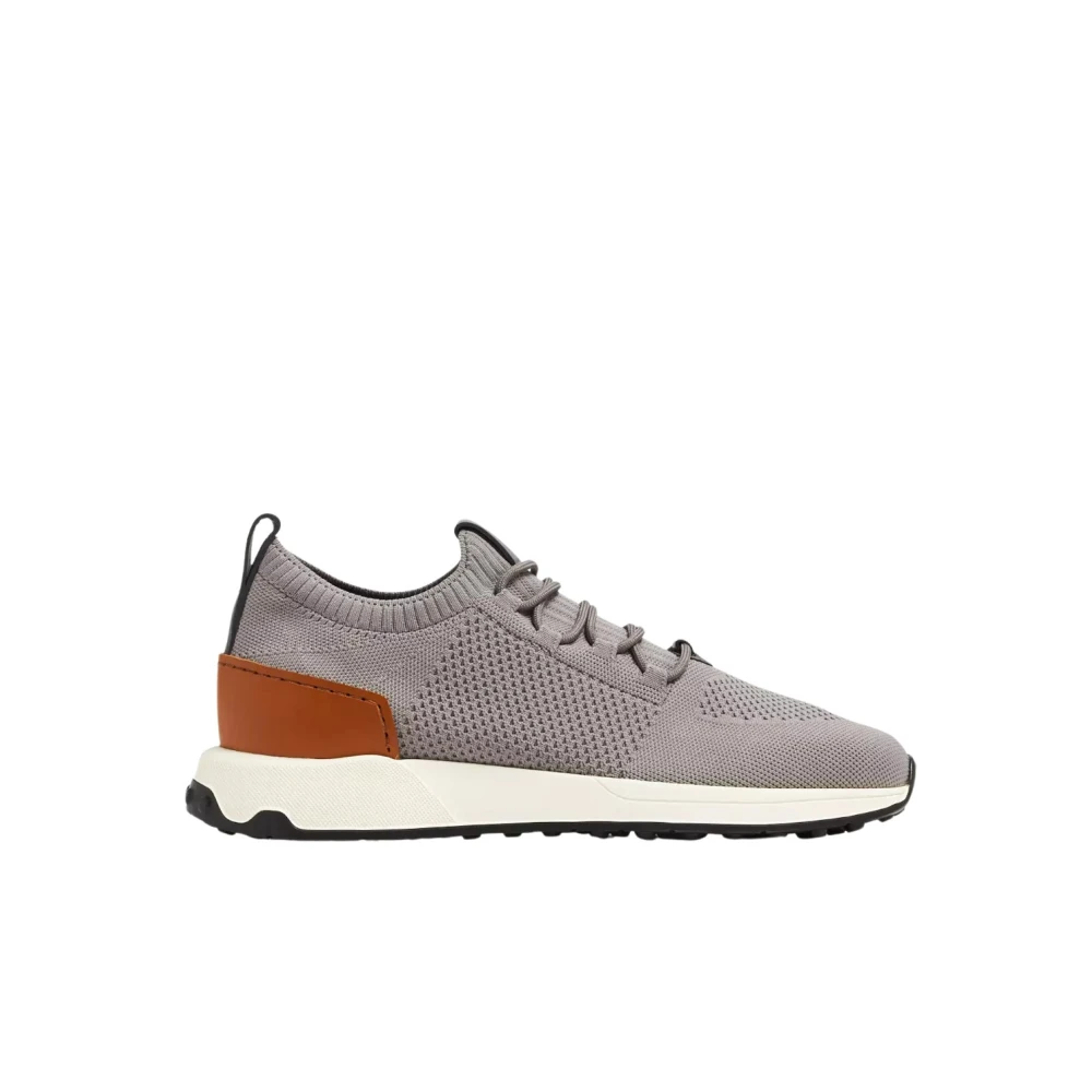 Tod’s Grijze Mesh Sneakers Comfortabel Logo Heren Schoenen Grijs