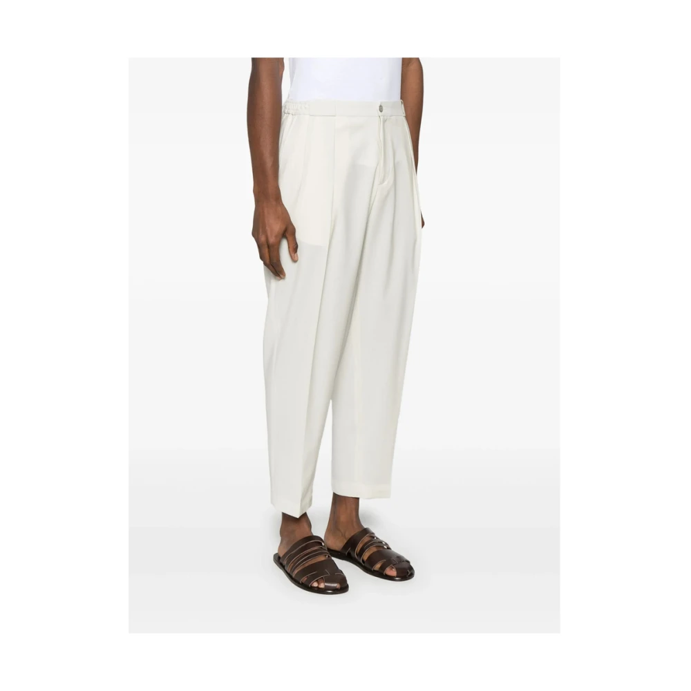 Briglia Beige Broek met Elastische Tailleband Beige Heren