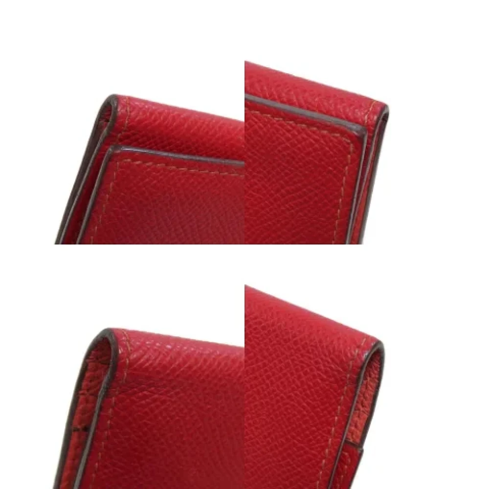 Hermès Vintage Pre-owned Leather wallets Red Dames