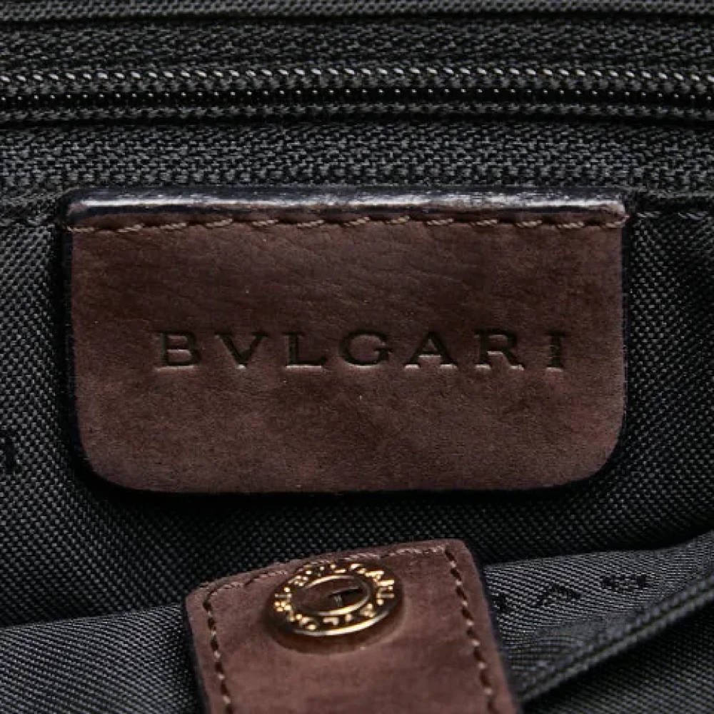 Bvlgari Vintage Pre-owned Leather handbags Brown Dames