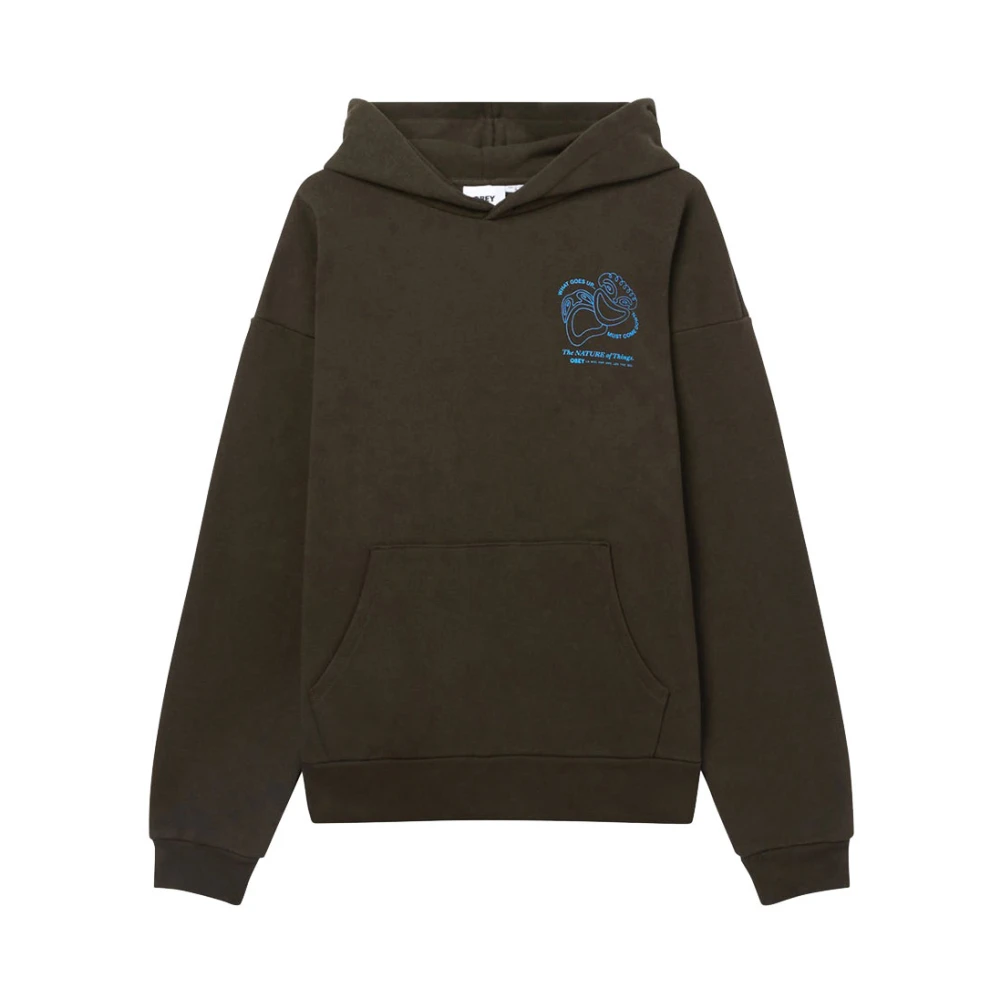 Obey Nature Extra Heavy Hoodie Green Heren