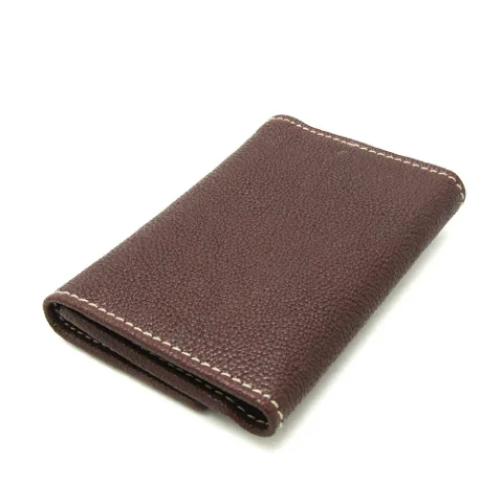 Bvlgari Vintage Pre-owned Leather key-holders Brown Dames