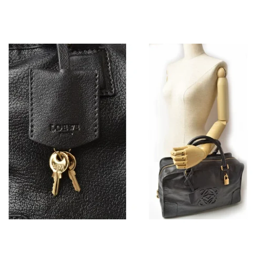Loewe Pre-owned Leather handbags Black Dames