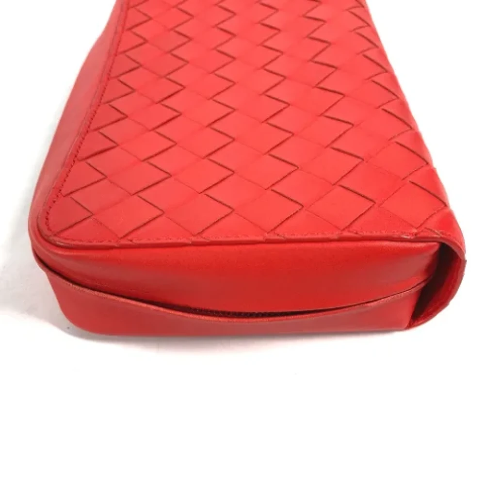 Bottega Veneta Vintage Pre-owned Leather clutches Red Dames