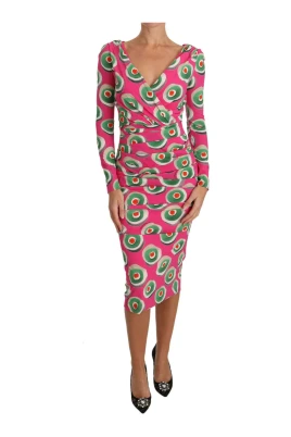 Rosa Cup Cake Sheath Klänning