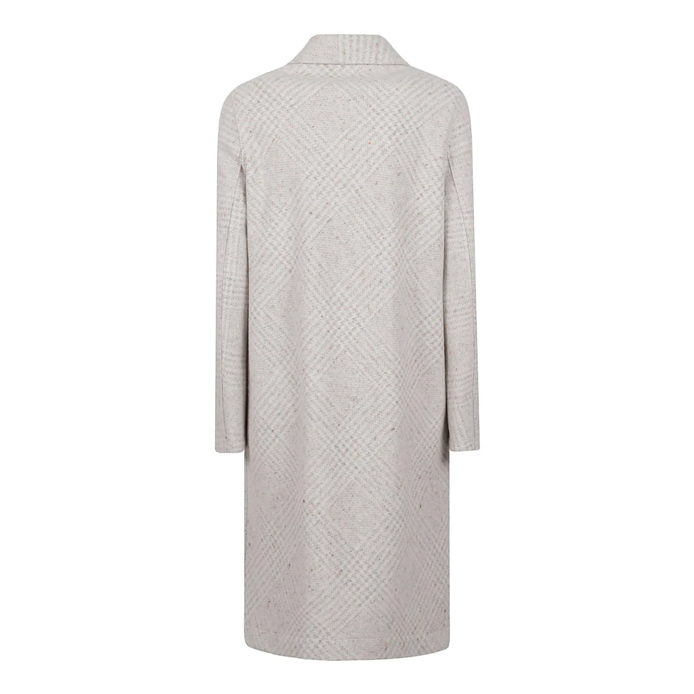 Harris Wharf London Grijze Jas van Wol en Zijde Mix Gray Dames