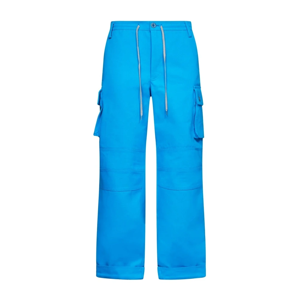 Jacquemus Katoenen Trekkoordbroek Blue Heren
