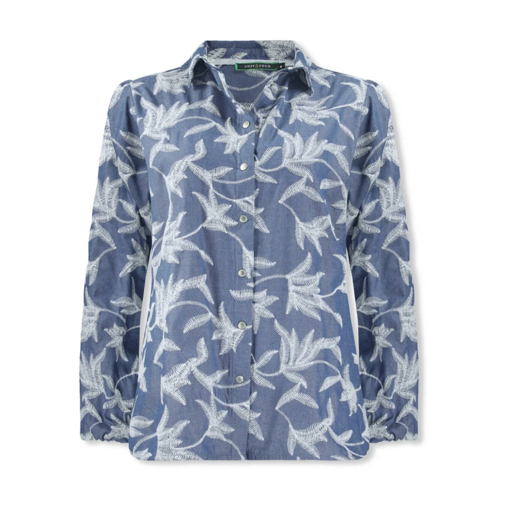 Lizzy & Coco Lange Mouw Blouse Diana DEN Blue Dames