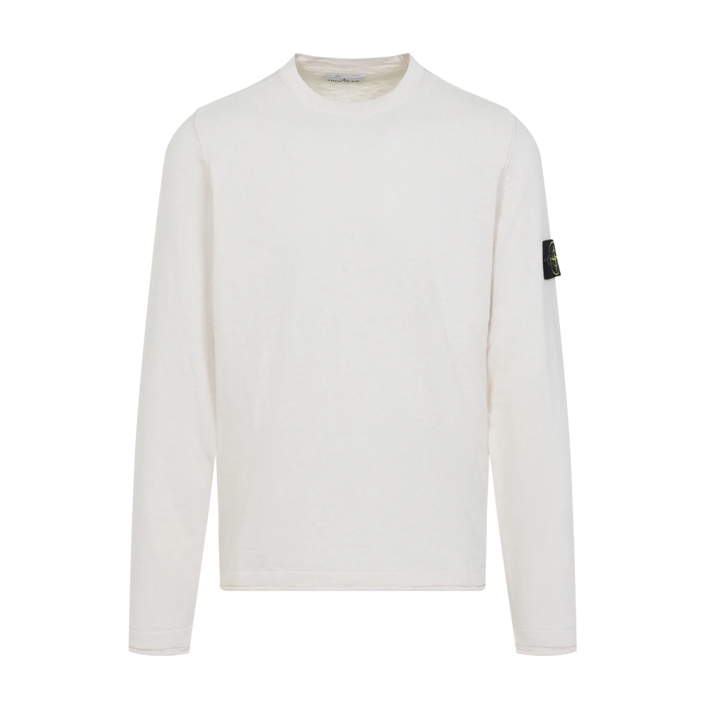 Stone Island White Crew Neck Pullover - Male - Round-Neck Knitwear - Xl - Knitwear