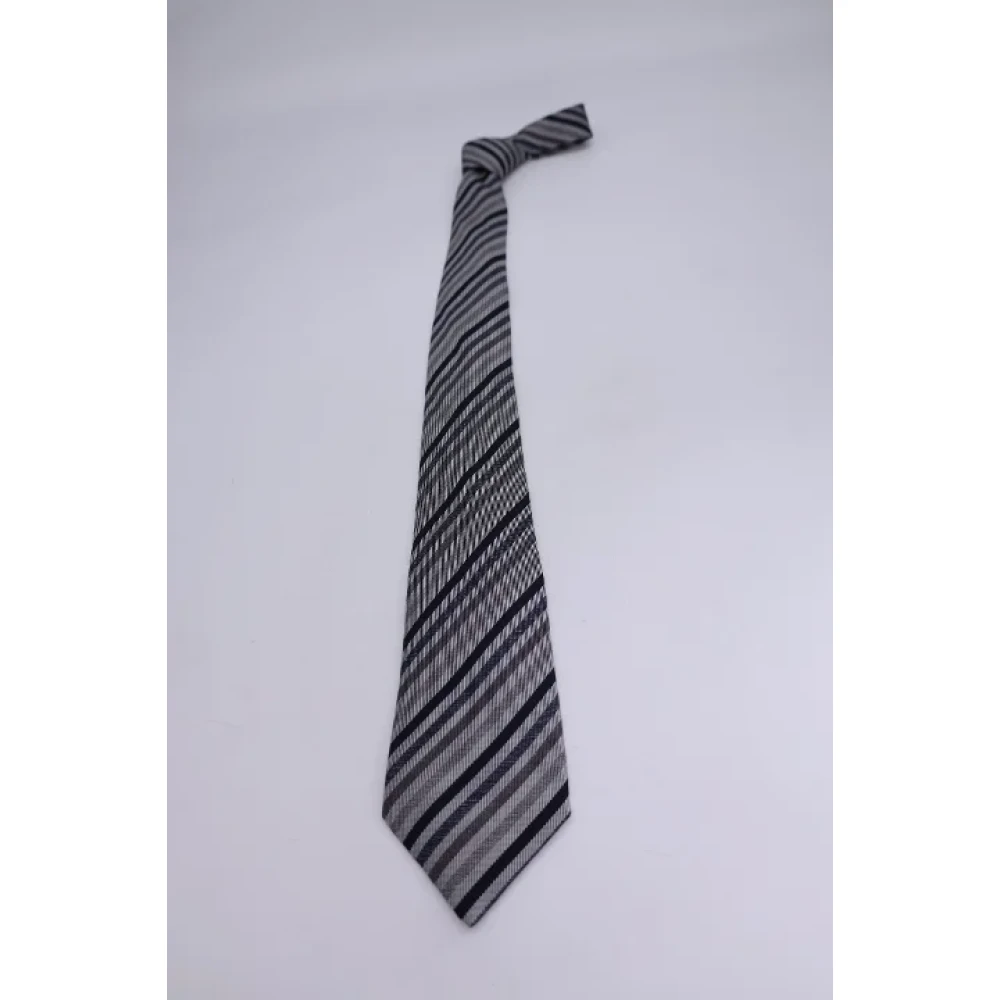 Hermès Vintage Pre-owned Silk home-office Gray Heren