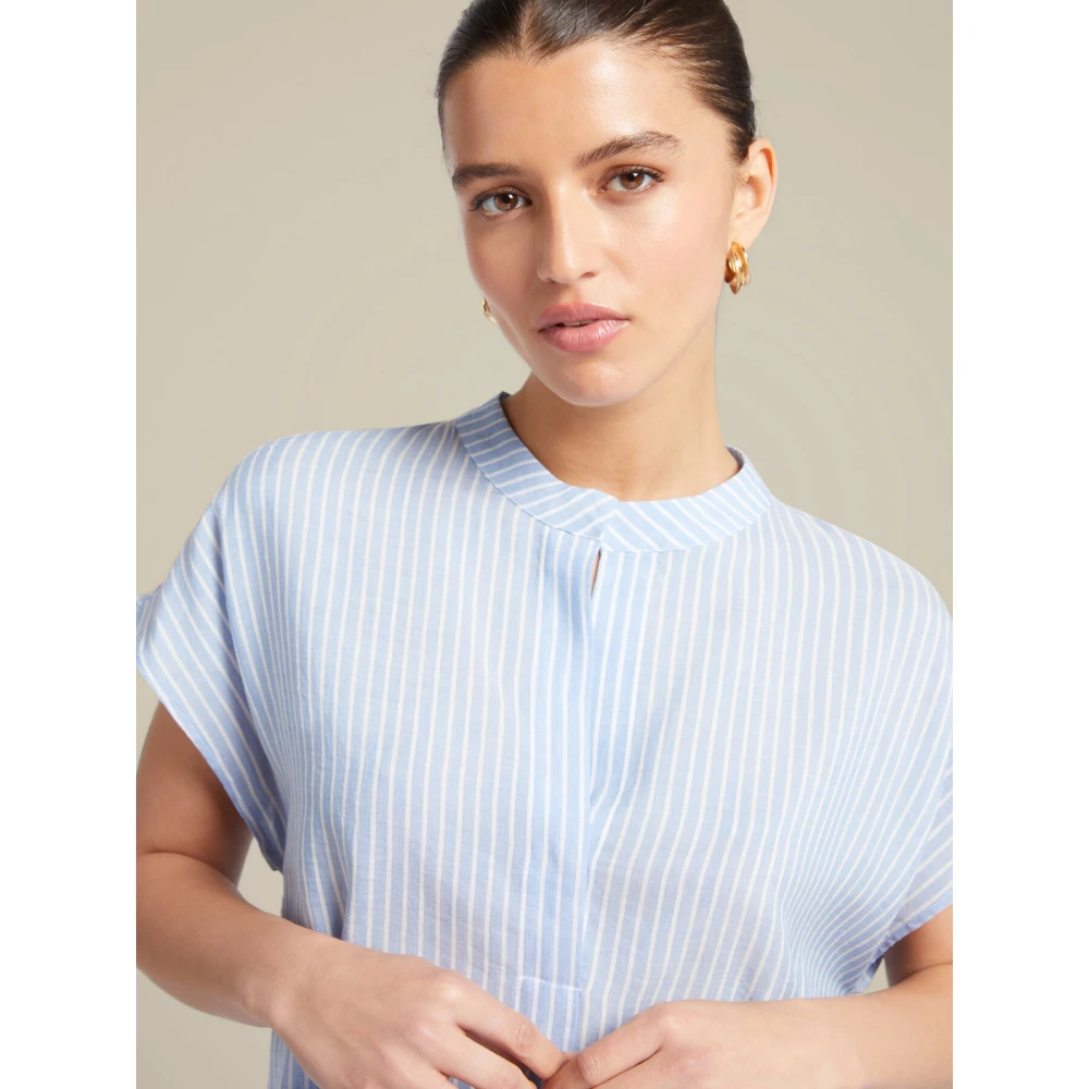 Elena Mirò Gestreepte blouse Blue Dames