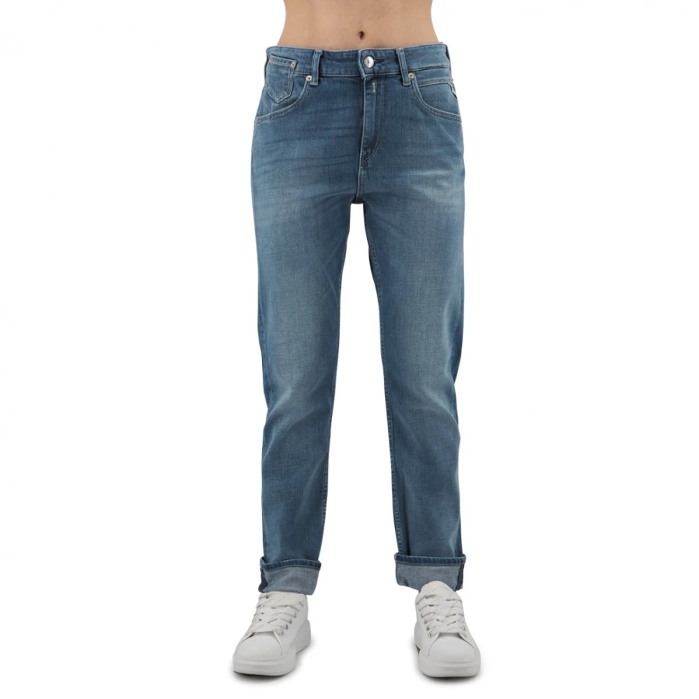 Replay Women's Blue Jeans, Female,, Slim Boyfit Denim Jeans W27