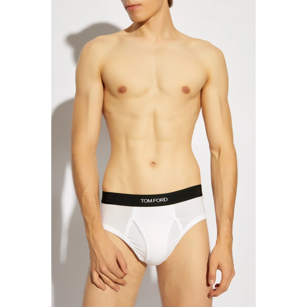 Tom Ford Briefs met logo White Heren