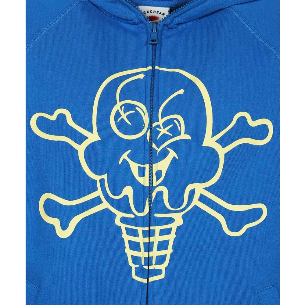 Icecream Katoenen Zip Hoodie Blue Heren