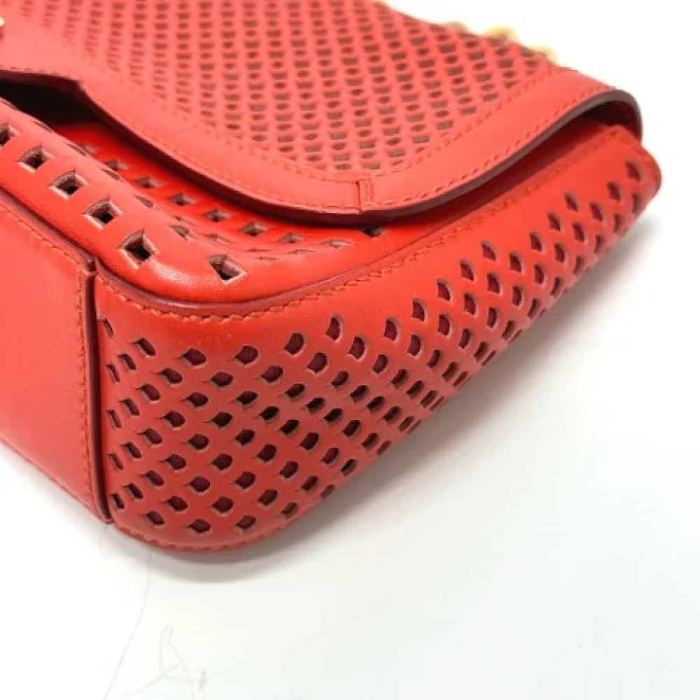Salvatore Ferragamo Pre-owned Leather shoulder-bags Red Dames