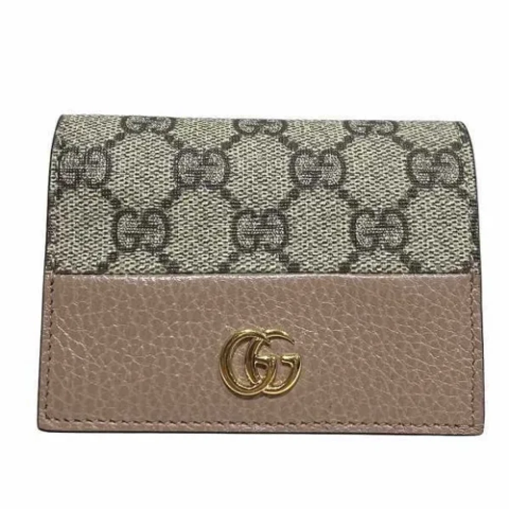 Gucci Vintage Pre-owned Leather wallets Beige Dames