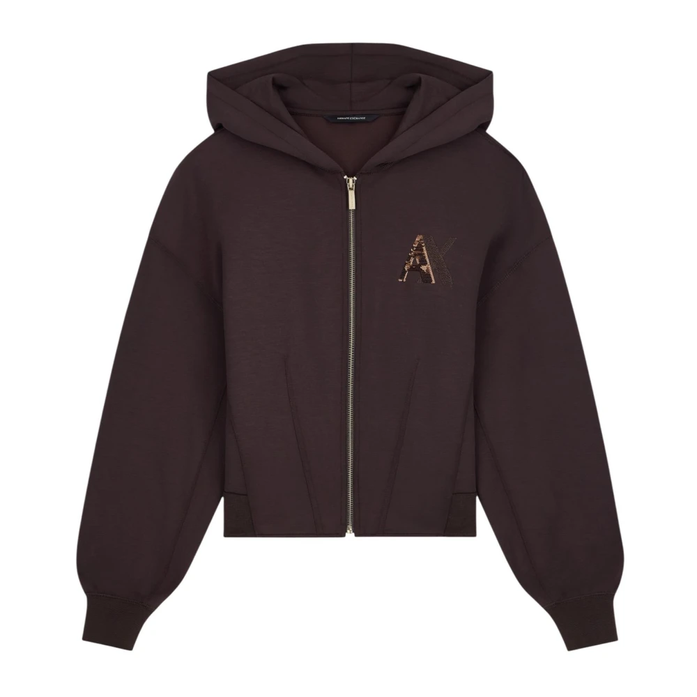 Armani Exchange Damen Braun Sweatshirts & Hoodies, Xsgröße: