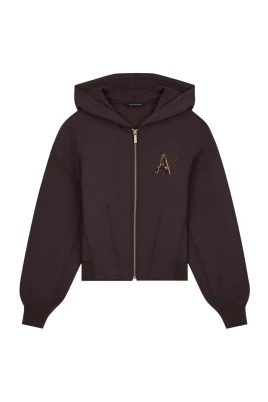 Cropped Zip-Through Hoodie