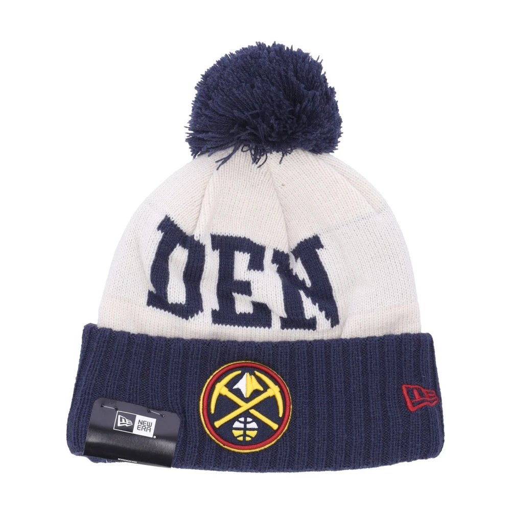 New Era Men's Denver Nuggets Pom Pom Beanie Hat