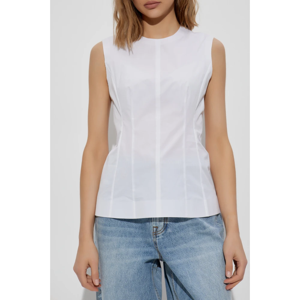 TORY BURCH Mouwloze top White Dames