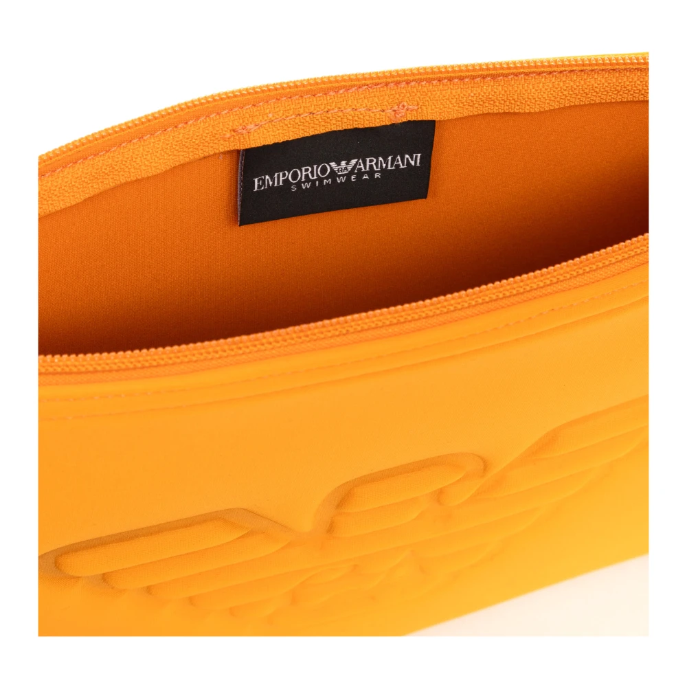 Emporio Armani Chique Strandtas met Logodetail Orange Heren