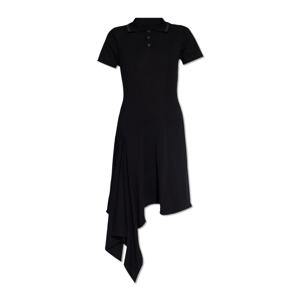 Y-3 Asymmetrische jurk Black Dames