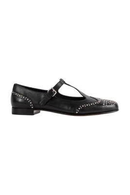 sort-laeder-ballerina-flats-med-nitter