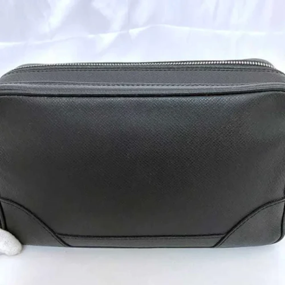 Louis Vuitton Vintage Pre-owned Leather clutches Black Heren