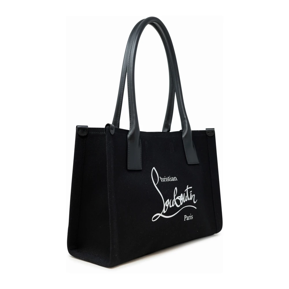 Christian Louboutin Zwarte Canvas Schoudertas Black Dames
