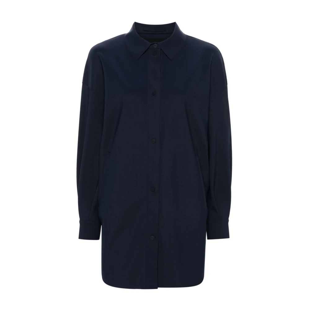 Herno Overshirt van technische stof met zakken Blue Dames