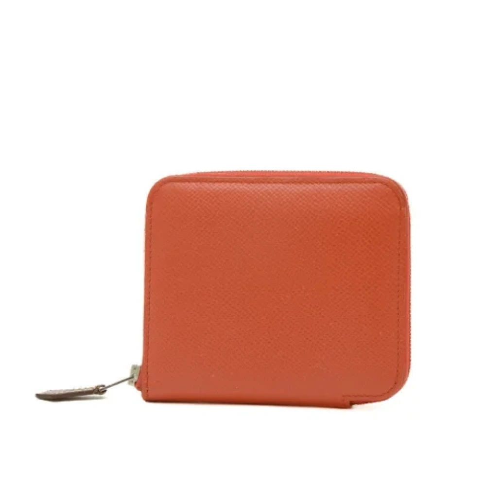 Hermès Vintage Pre-owned Leather wallets Orange Dames