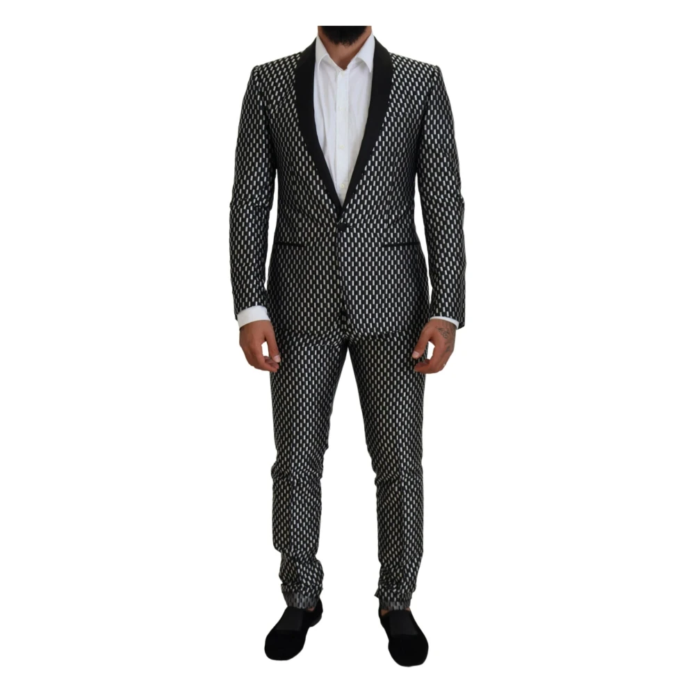 Dolce & Gabbana Men's Black Single Breasted Suits, Xs, Martini Slim Fit Suit