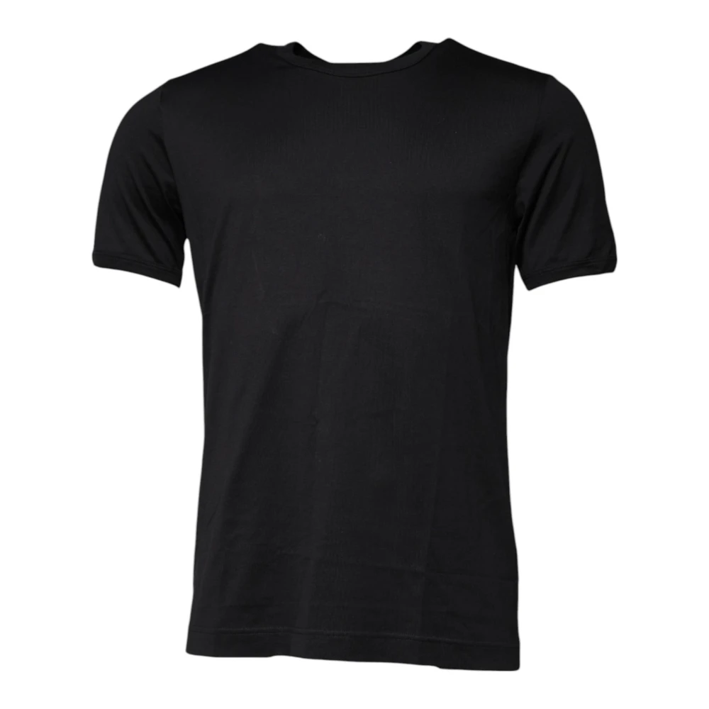 Dolce & Gabbana Men's Blue T-Shirts,, Crown Embroidered T-Shirt Extra Small