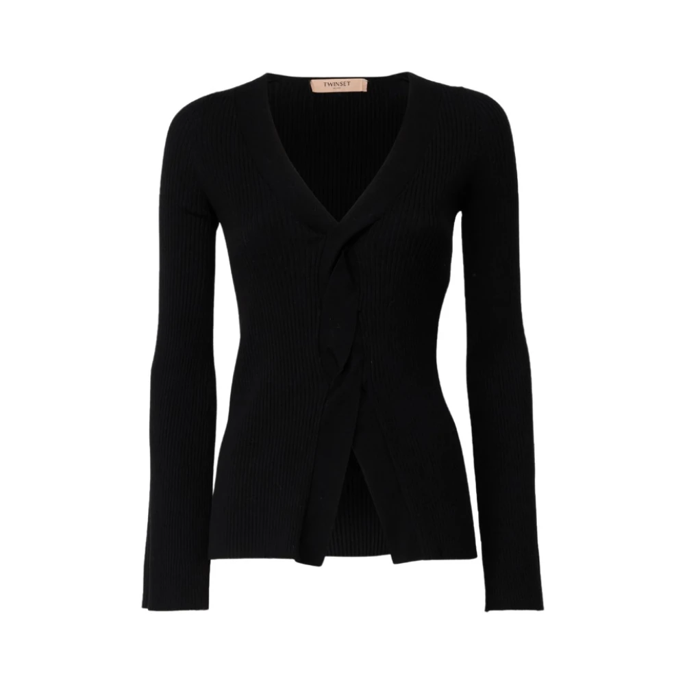 Twinset Stijlvolle Gebreide Top Black Dames